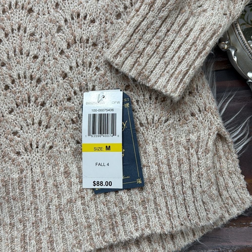 NWT Democracy Off White Knit Turtleneck Sweater - Picture 4 of 10